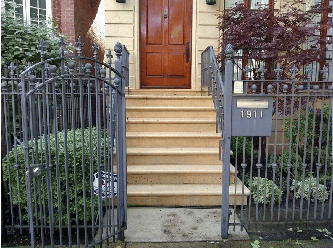 Front Steps Pressure Washing After